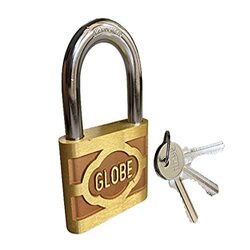 GLOBE HARDENED BRASS PADLOCK 40mm OR 1.5 Inch